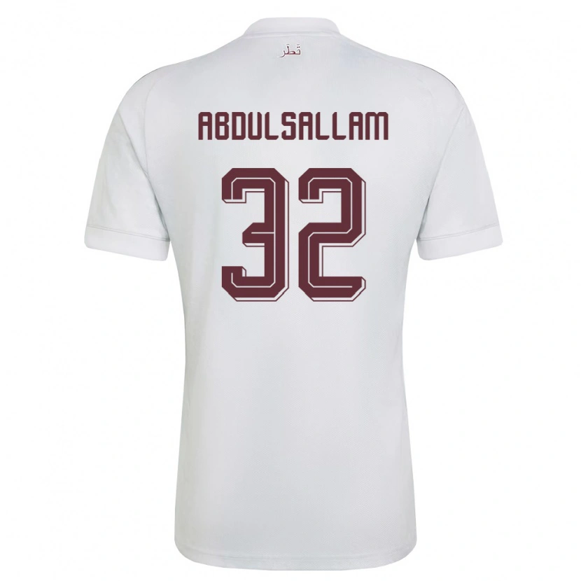 Danxen Kid Qatar Jassem Gaber Abdulsallam #32 White Burgundy Away Jersey 26-28 T-Shirt