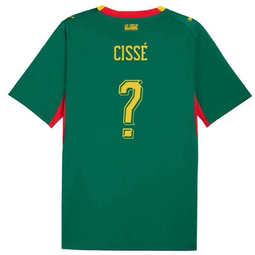 Danxen Kid Senegal Mbaye Cissé #0 Green Yellow Red Away Jersey 26-28 T-Shirt