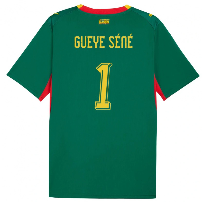Danxen Kid Senegal Thiaba Gueye Sene #1 Green Yellow Red Away Jersey 26-28 T-Shirt