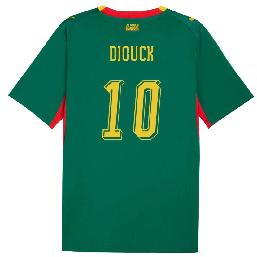 Danxen Kid Senegal Seydi Diouck #10 Green Yellow Red Away Jersey 26-28 T-Shirt