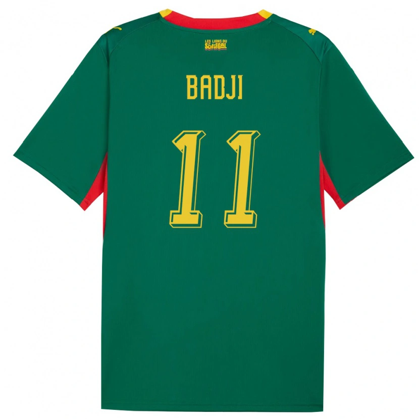 Danxen Kid Senegal Amidou Badji #11 Green Yellow Red Away Jersey 26-28 T-Shirt