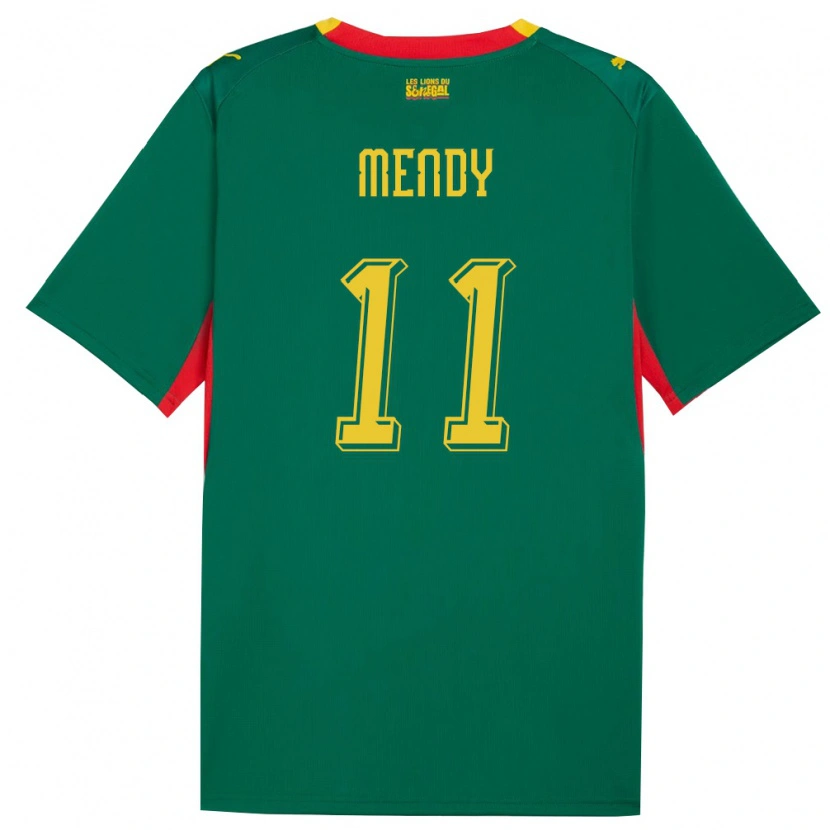 Danxen Kid Senegal Victor Mendy #11 Green Yellow Red Away Jersey 26-28 T-Shirt