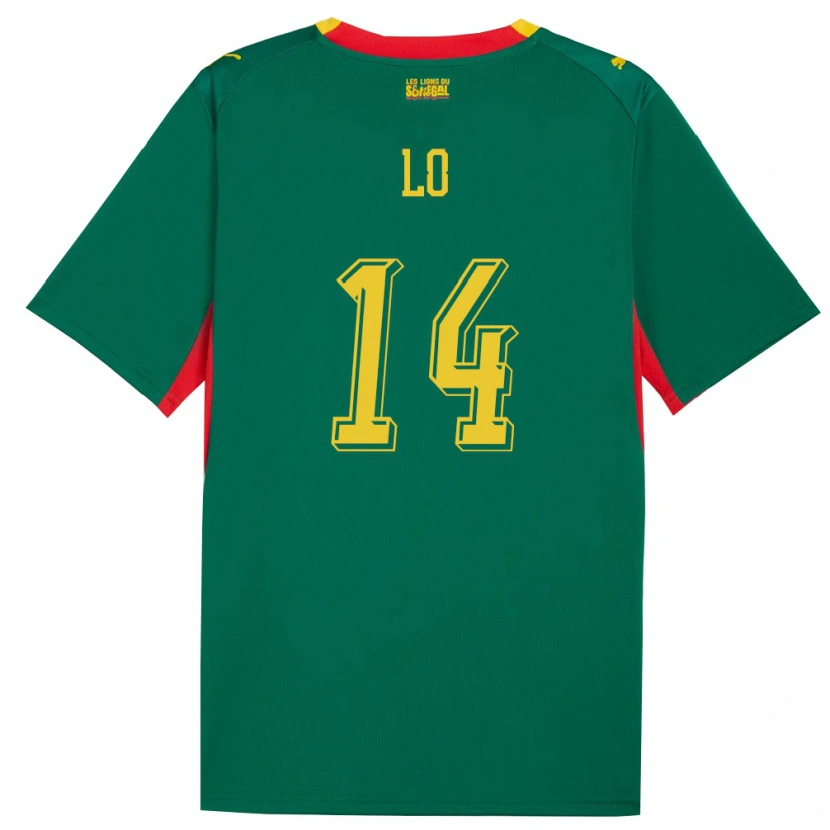 Danxen Kid Senegal Malick Lo #14 Green Yellow Red Away Jersey 26-28 T-Shirt