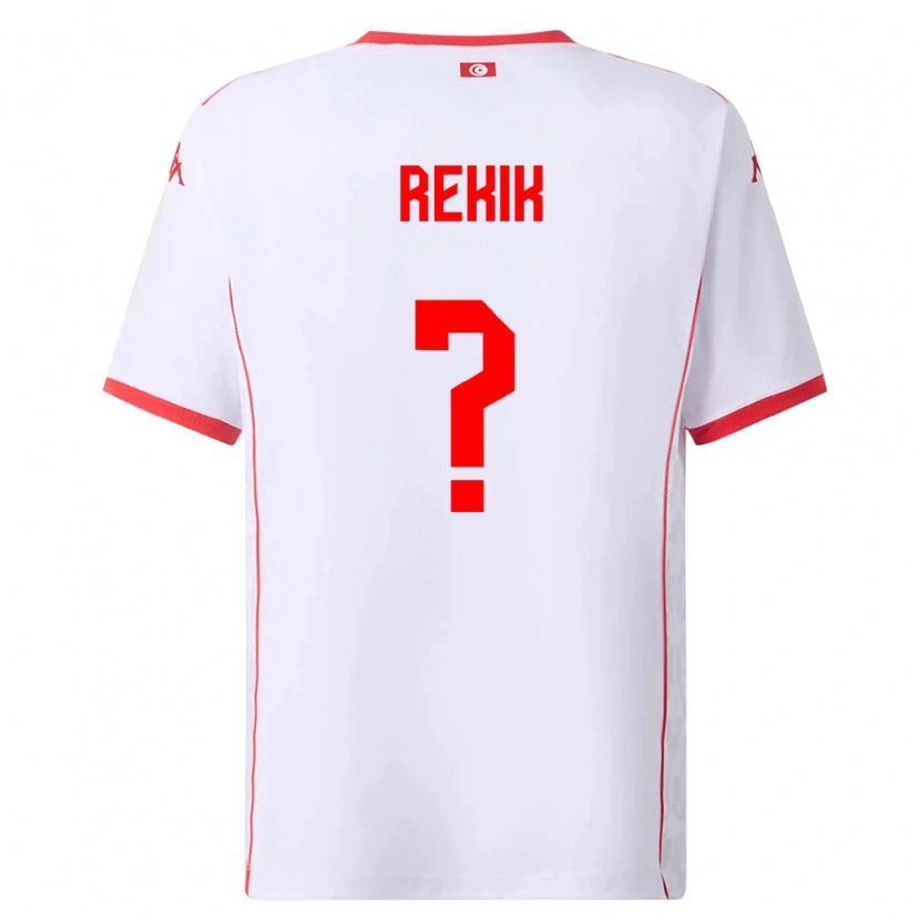 Danxen Kid Tunisia Omar Rekik #0 White Red Away Jersey 26-28 T-Shirt
