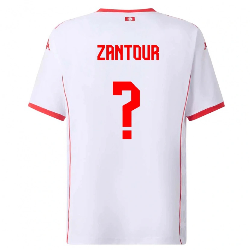 Danxen Kid Tunisia Ishaq Zantour #0 White Red Away Jersey 26-28 T-Shirt