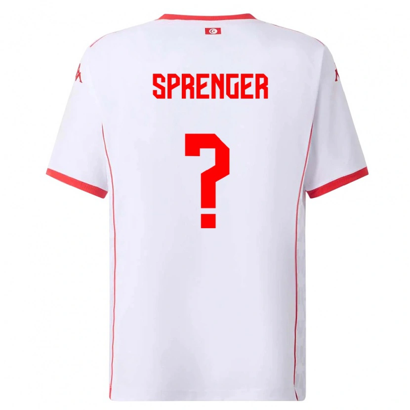 Danxen Kid Tunisia Melvyn Sprenger #0 White Red Away Jersey 26-28 T-Shirt