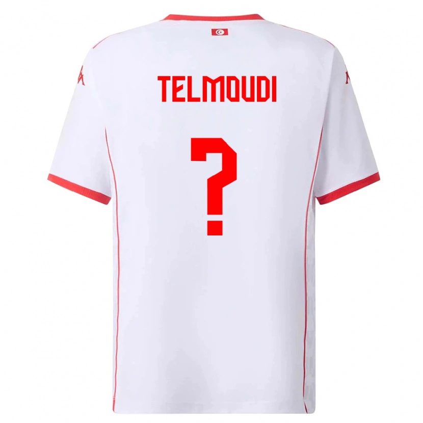 Danxen Kid Tunisia Naïm Telmoudi #0 White Red Away Jersey 26-28 T-Shirt
