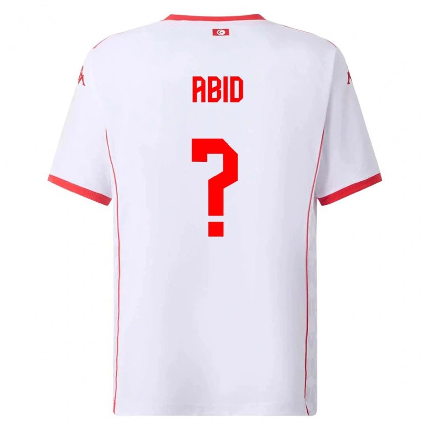Danxen Kid Tunisia Oussama Abid #0 White Red Away Jersey 26-28 T-Shirt