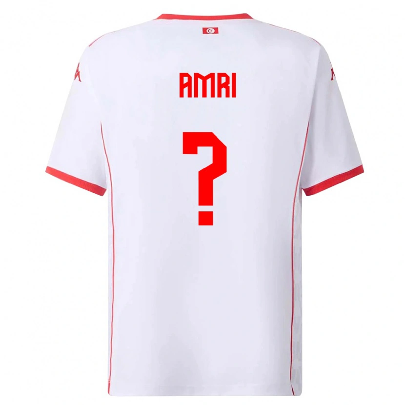 Danxen Kid Tunisia Abdallah Amri #0 White Red Away Jersey 26-28 T-Shirt