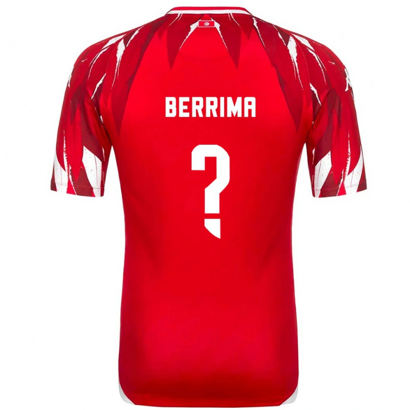 Danxen Kid Tunisia Zied Berrima #0 Red White Away Jersey 26-28 T-Shirt