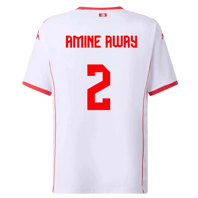 Danxen Kid Tunisia Mohamed Amine Away #2 White Red Away Jersey 26-28 T-Shirt