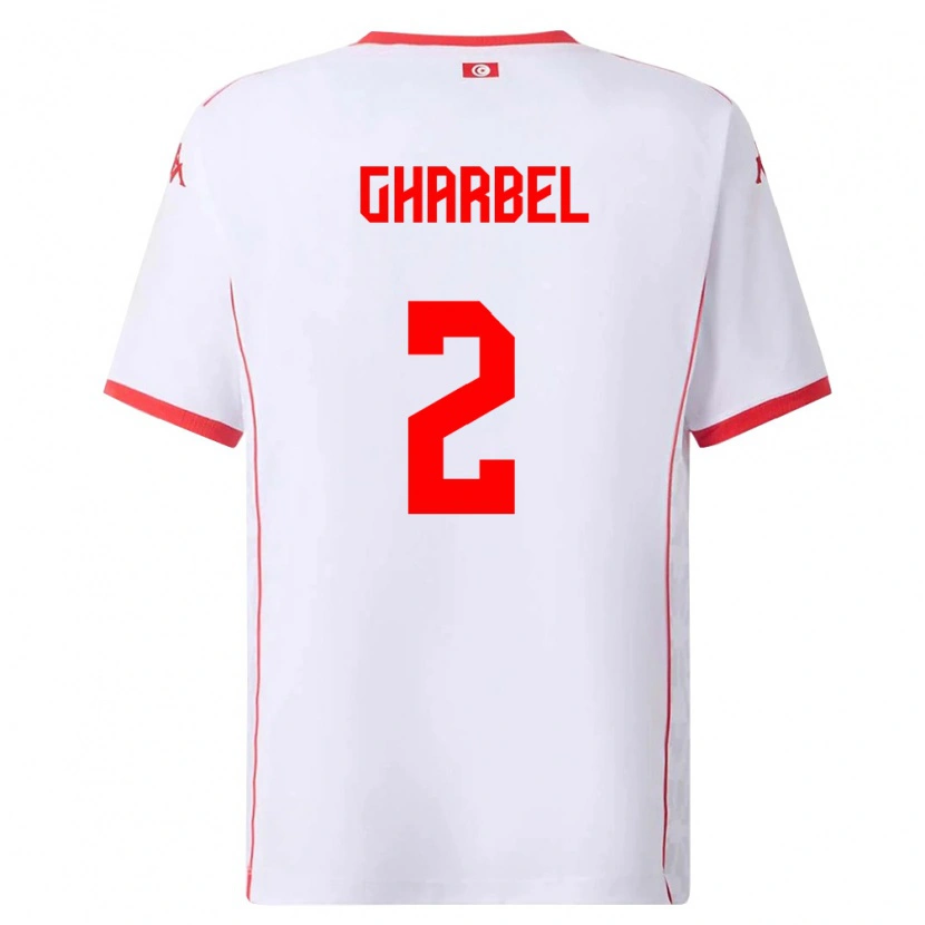 Danxen Kid Tunisia Mahmoud Gharbel #2 White Red Away Jersey 26-28 T-Shirt