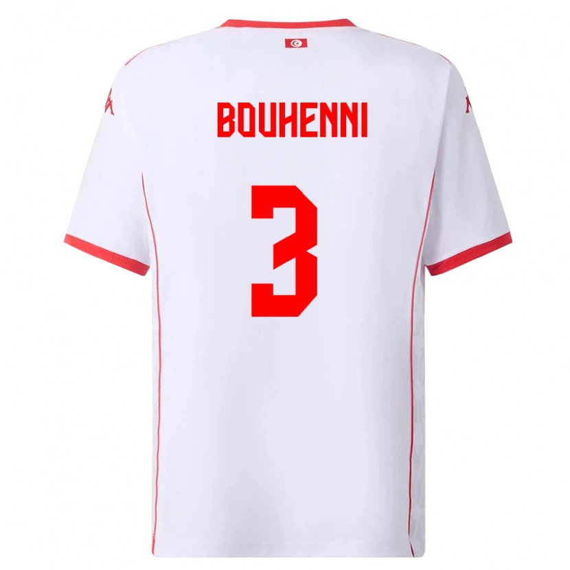 Danxen Kid Tunisia Rayen Bouhenni #3 White Red Away Jersey 26-28 T-Shirt