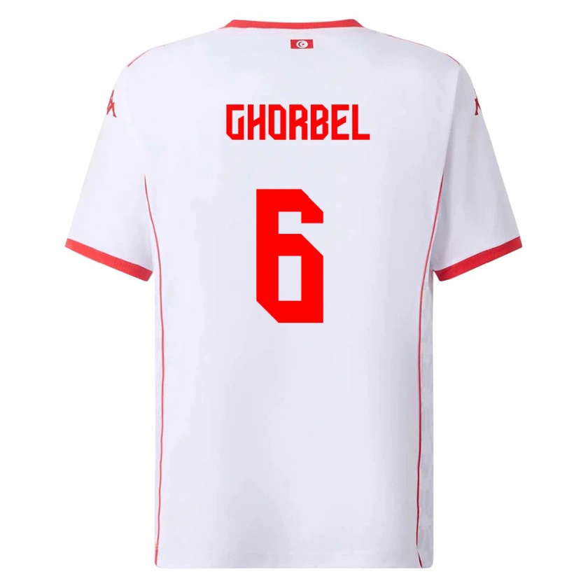 Danxen Kid Tunisia Mahmoud Ghorbel #6 White Red Away Jersey 26-28 T-Shirt