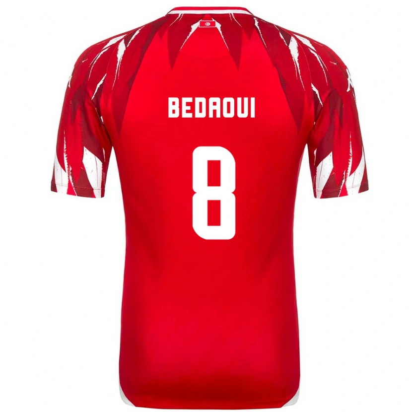 Danxen Kid Tunisia Adem Bedaoui #8 Red White Away Jersey 26-28 T-Shirt