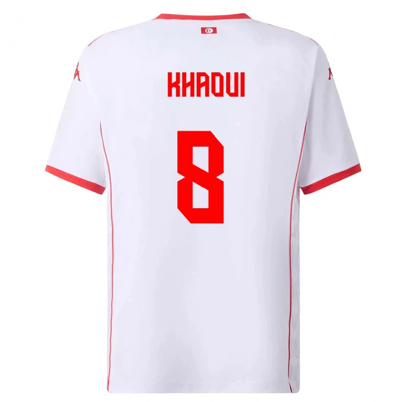 Danxen Kid Tunisia Saif Eddine Khaoui #8 White Red Away Jersey 26-28 T-Shirt