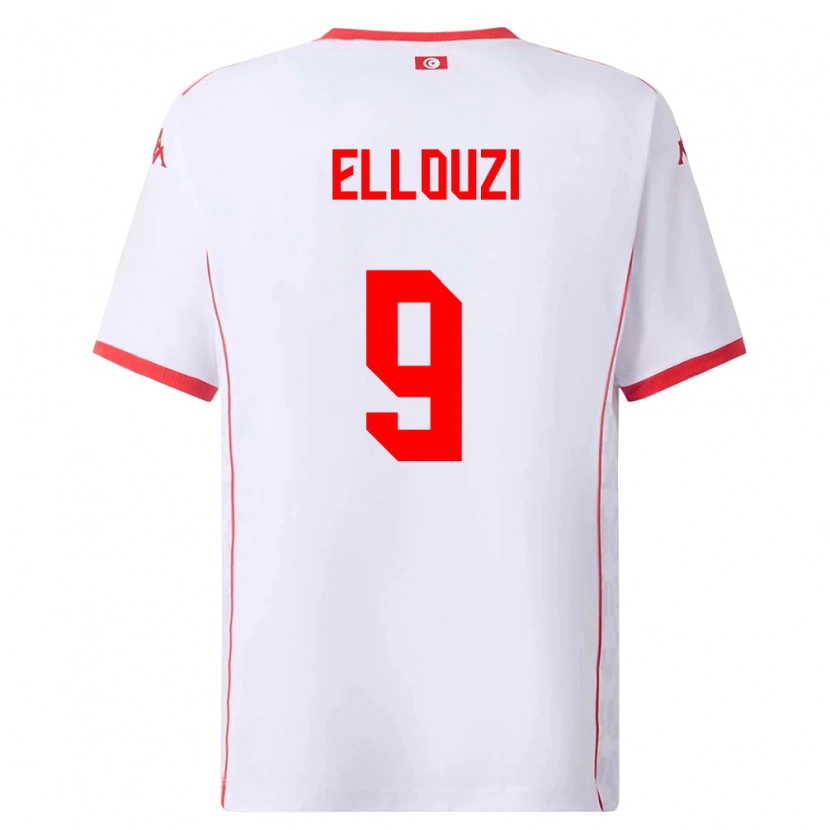 Danxen Kid Tunisia Sabrine Ellouzi #9 White Red Away Jersey 26-28 T-Shirt