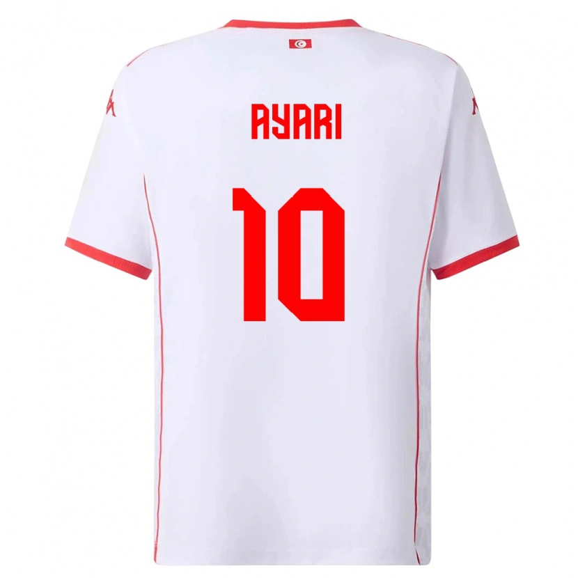 Danxen Kid Tunisia Khalil Ayari #10 White Red Away Jersey 26-28 T-Shirt