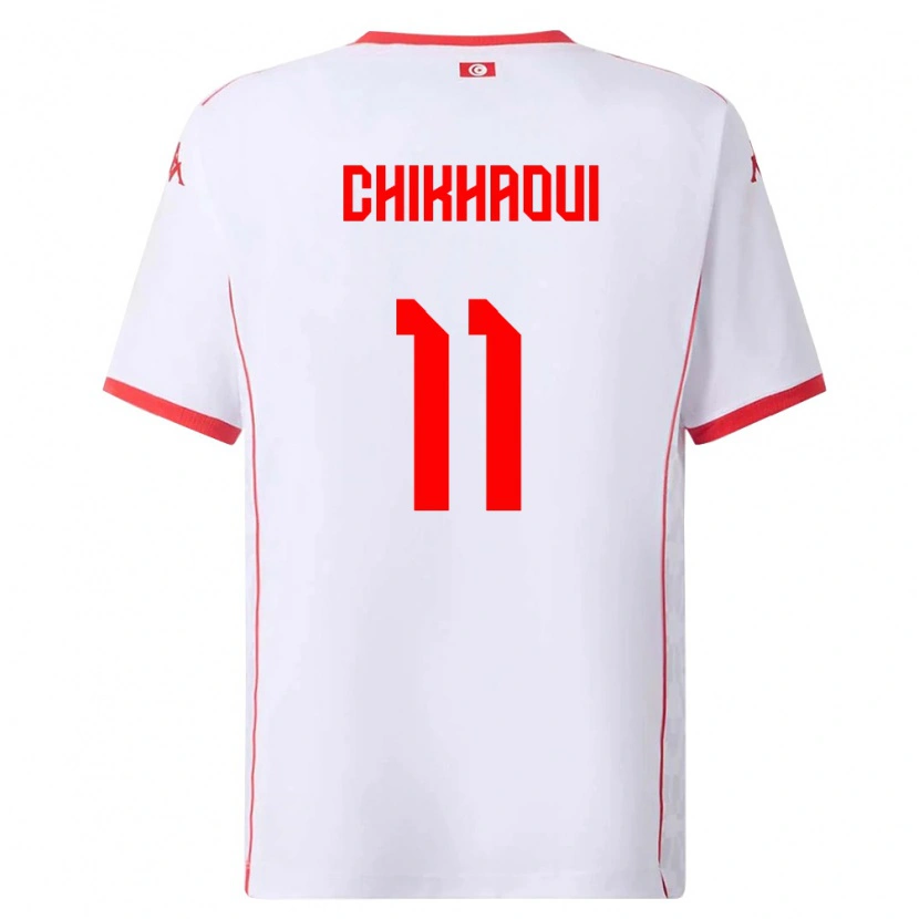 Danxen Kid Tunisia Mahdi Chikhaoui #11 White Red Away Jersey 26-28 T-Shirt