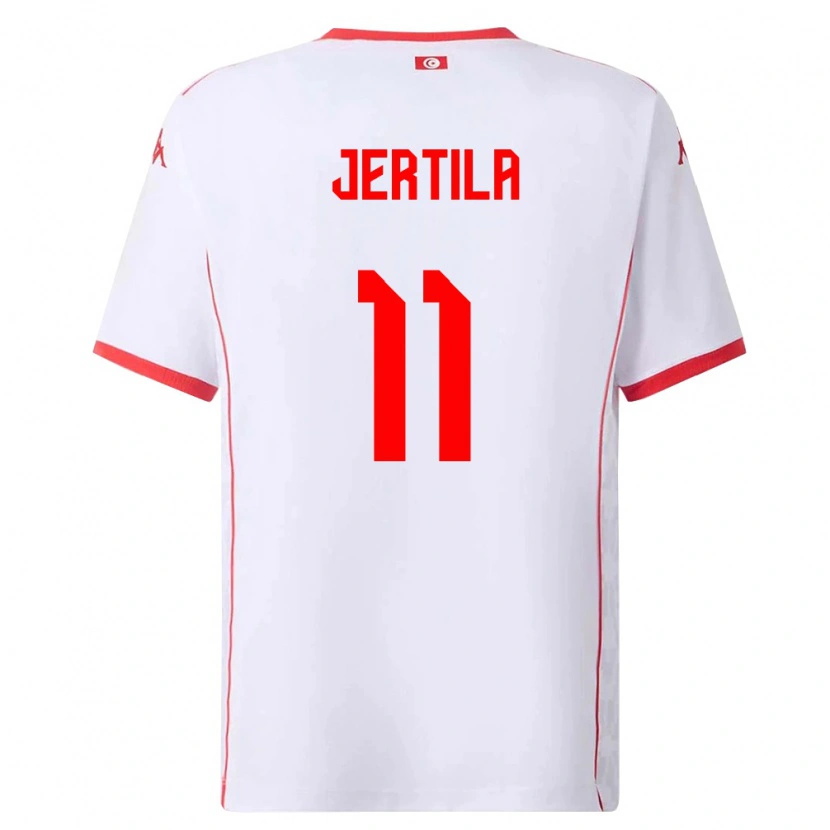 Danxen Kid Tunisia Hedi Jertila #11 White Red Away Jersey 26-28 T-Shirt