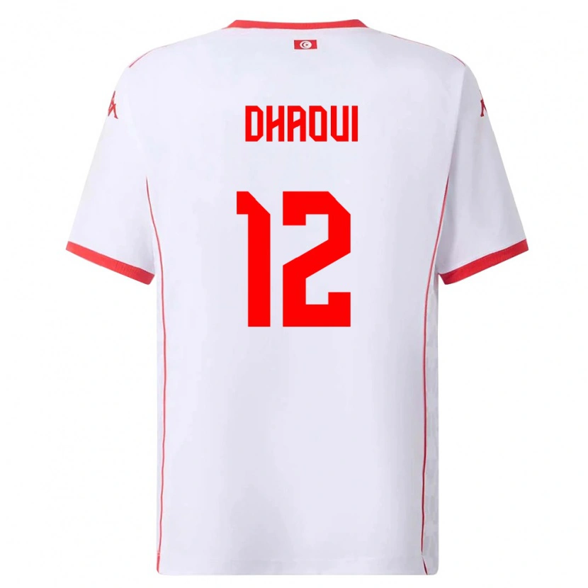 Danxen Kid Tunisia Elyes Dhaoui #12 White Red Away Jersey 26-28 T-Shirt