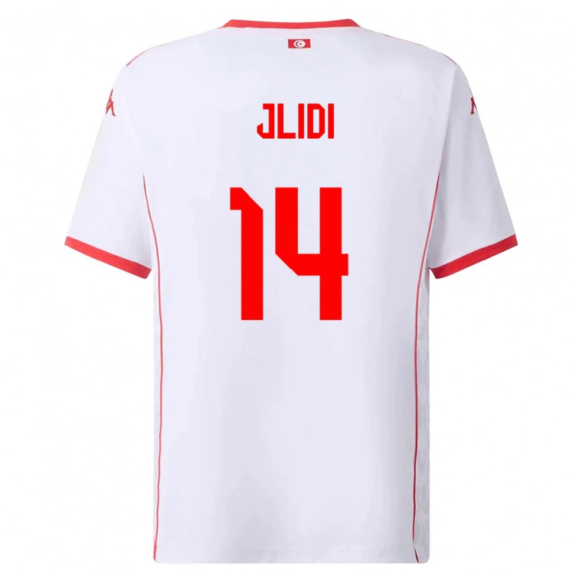 Danxen Kid Tunisia Yahia Jlidi #14 White Red Away Jersey 26-28 T-Shirt