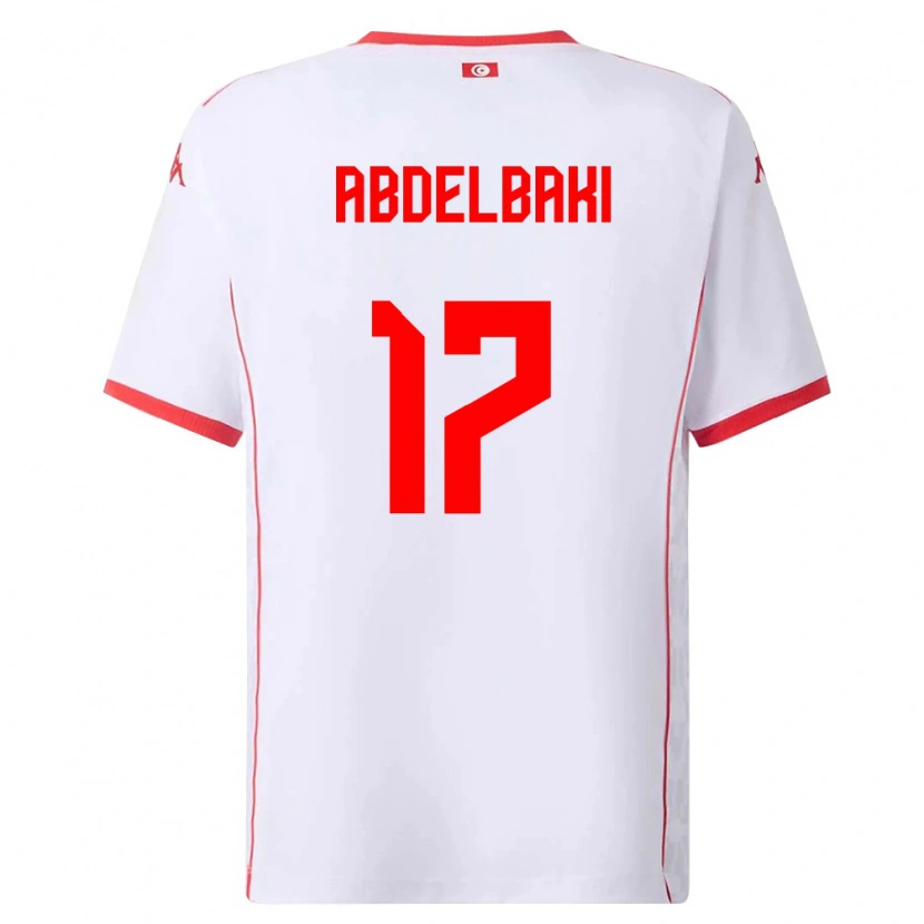 Danxen Kid Tunisia Aziz Abdelbaki #17 White Red Away Jersey 26-28 T-Shirt