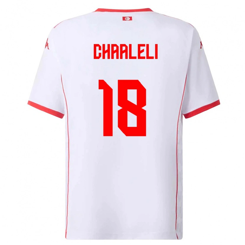 Danxen Kid Tunisia Ghaliene Chaaleli #18 White Red Away Jersey 26-28 T-Shirt