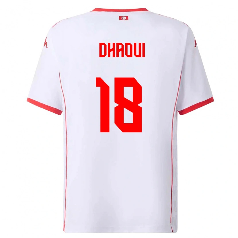 Danxen Kid Tunisia Mouhamed Dhaoui #18 White Red Away Jersey 26-28 T-Shirt