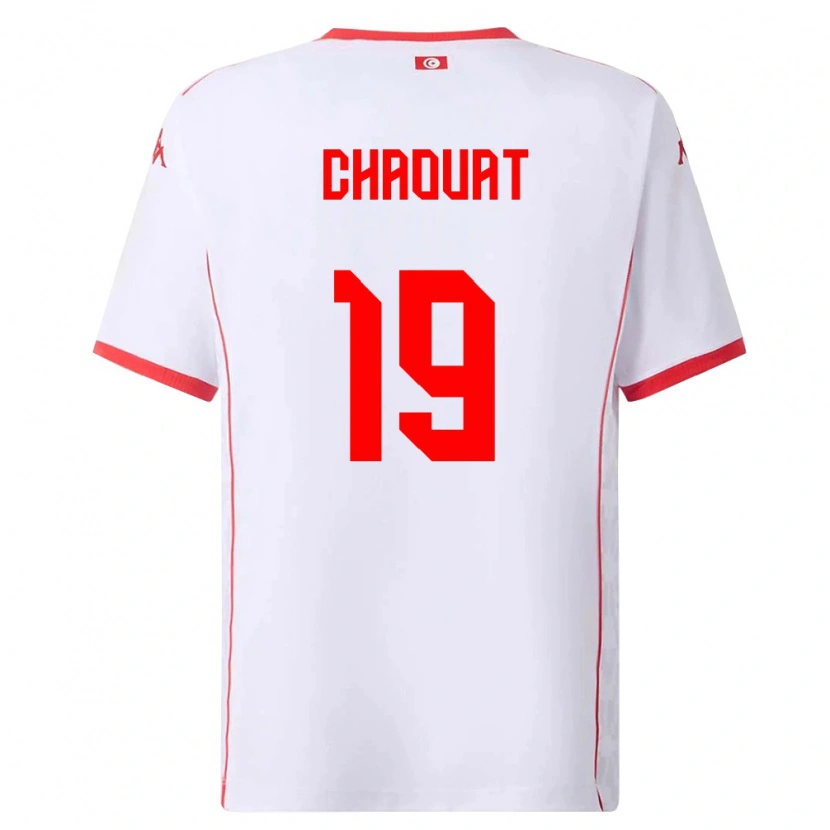 Danxen Kid Tunisia Firas Chaouat #19 White Red Away Jersey 26-28 T-Shirt