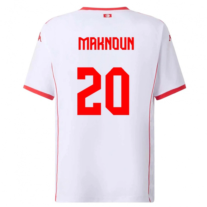 Danxen Kid Tunisia Leila Maknoun #20 White Red Away Jersey 26-28 T-Shirt