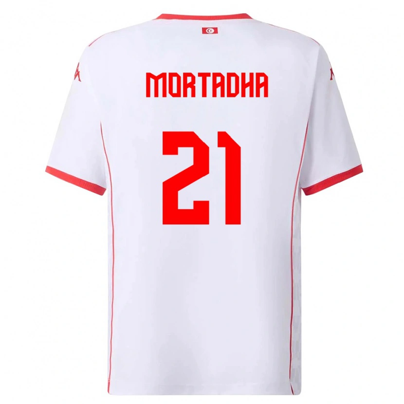 Danxen Kid Tunisia Mortadha Ben Ouanes #21 White Red Away Jersey 26-28 T-Shirt