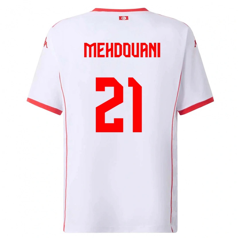 Danxen Kid Tunisia Firas Mehdouani #21 White Red Away Jersey 26-28 T-Shirt