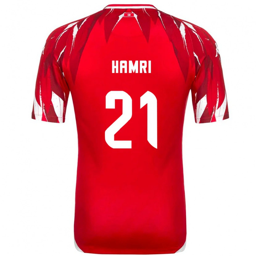 Danxen Kid Tunisia Rabii Hamri #21 Red White Away Jersey 26-28 T-Shirt