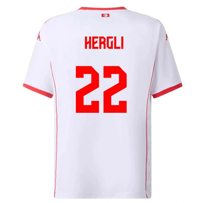 Danxen Kid Tunisia Said Hergli #22 White Red Away Jersey 26-28 T-Shirt