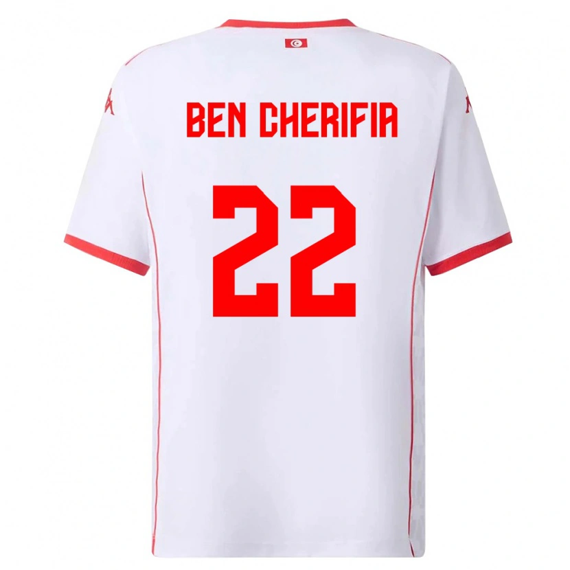 Danxen Kid Tunisia Moez Ben Cherifia #22 White Red Away Jersey 26-28 T-Shirt