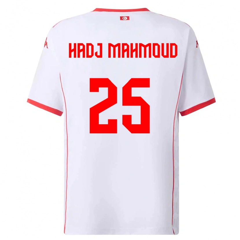 Danxen Kid Tunisia Mohamed Belhadj Mahmoud #25 White Red Away Jersey 26-28 T-Shirt