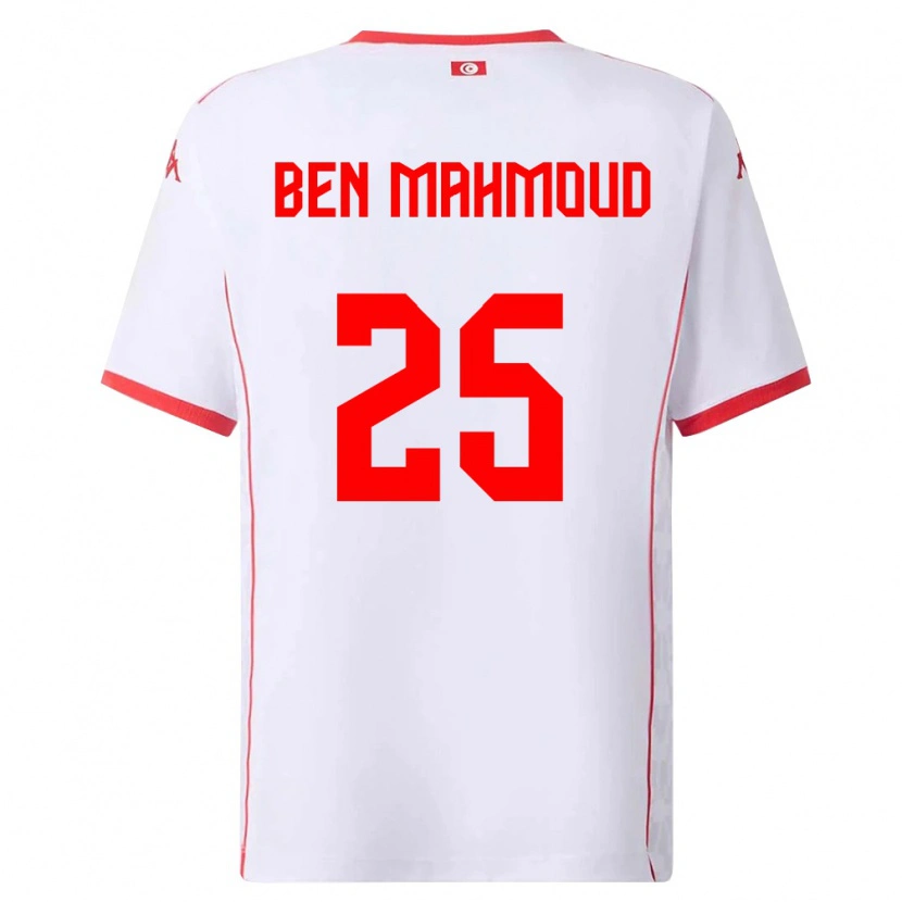 Danxen Kid Tunisia Youssef Ben Mahmoud #25 White Red Away Jersey 26-28 T-Shirt