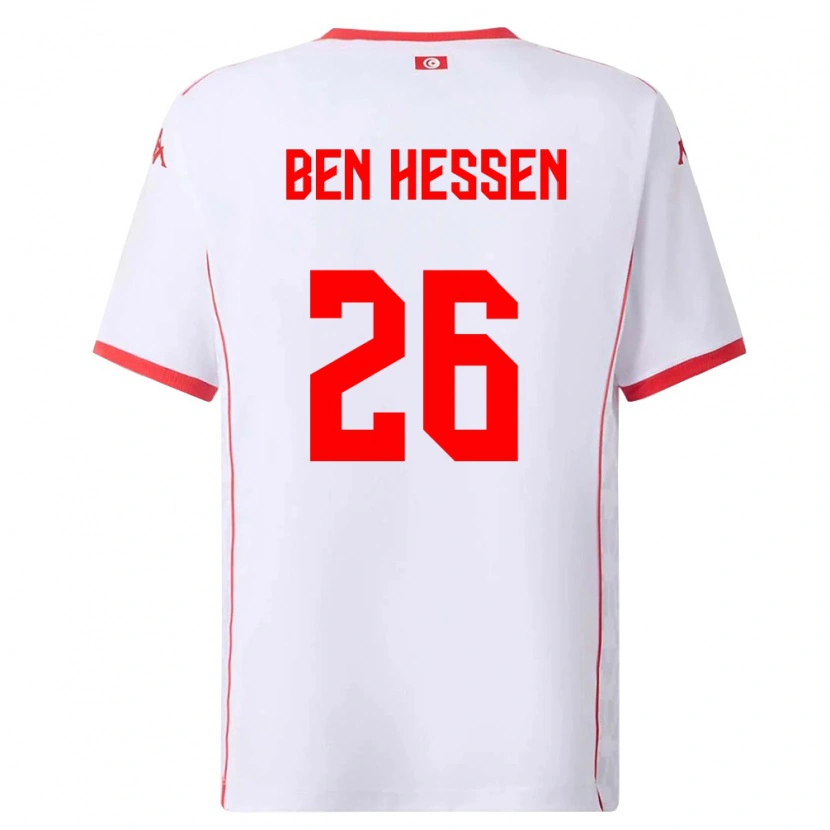 Danxen Kid Tunisia Sabri Ben Hessen #26 White Red Away Jersey 26-28 T-Shirt
