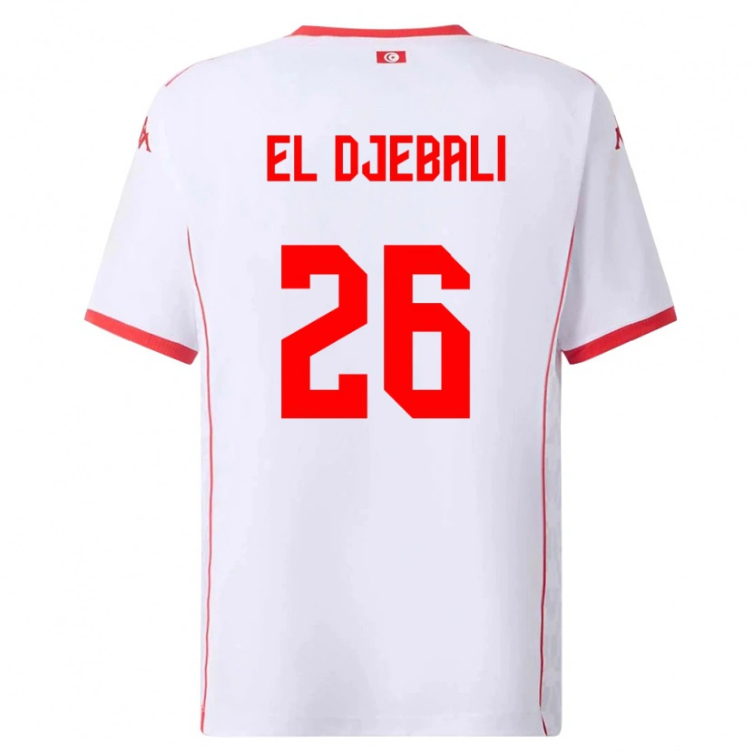 Danxen Kid Tunisia Chaim El Djebali #26 White Red Away Jersey 26-28 T-Shirt