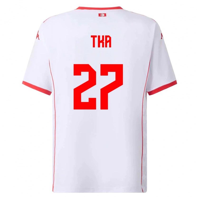 Danxen Kid Tunisia Houssem Tka #27 White Red Away Jersey 26-28 T-Shirt