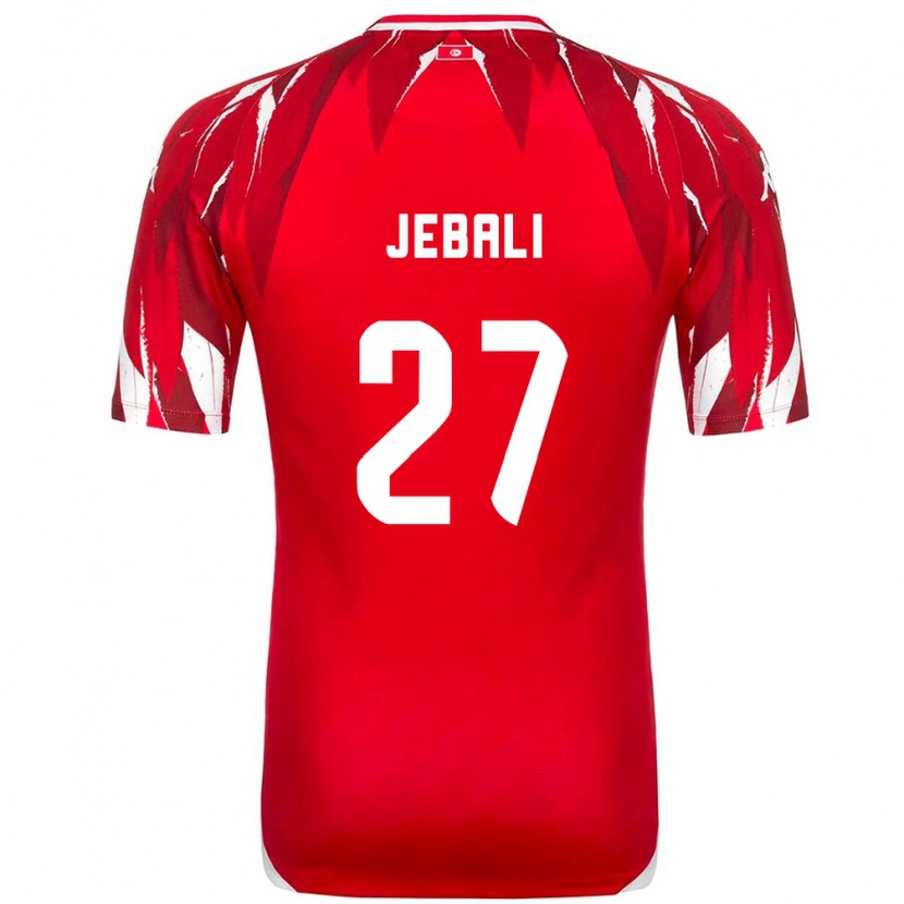 Danxen Kid Tunisia Issam Jebali #27 Red White Away Jersey 26-28 T-Shirt