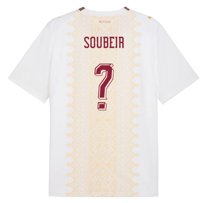 Danxen Kid Morocco Anis Soubeir #0 White Gold Red Away Jersey 26-28 T-Shirt