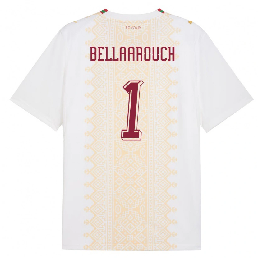 Danxen Kid Morocco Chouaib Bellaarouch #1 White Gold Red Away Jersey 26-28 T-Shirt