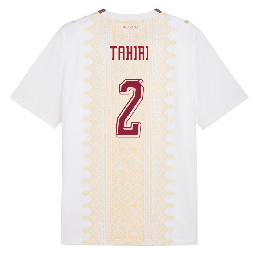 Danxen Kid Morocco Aymen Tahiri #2 White Gold Red Away Jersey 26-28 T-Shirt