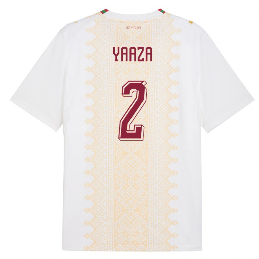 Danxen Kid Morocco Yahya Yaaza #2 White Gold Red Away Jersey 26-28 T-Shirt