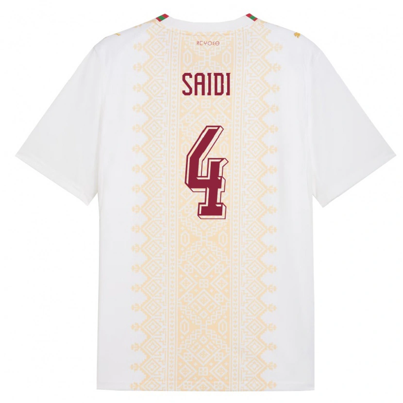 Danxen Kid Morocco Obaid Saidi #4 White Gold Red Away Jersey 26-28 T-Shirt
