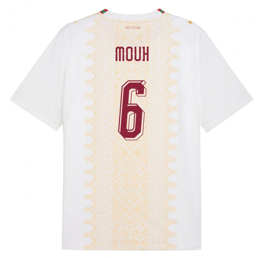 Danxen Kid Morocco Yasir Mouh #6 White Gold Red Away Jersey 26-28 T-Shirt