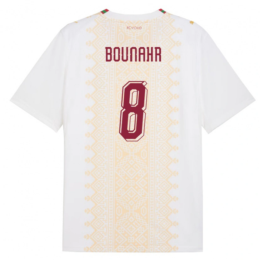 Danxen Kid Morocco Ilyass Bounahr #8 White Gold Red Away Jersey 26-28 T-Shirt