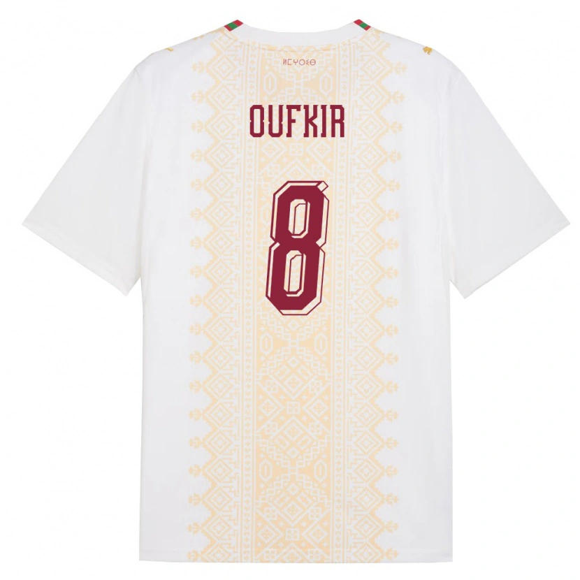 Danxen Kid Morocco Oussama Oufkir #8 White Gold Red Away Jersey 26-28 T-Shirt